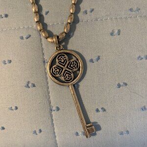 Lucky Brand Silver Tone Key Necklace